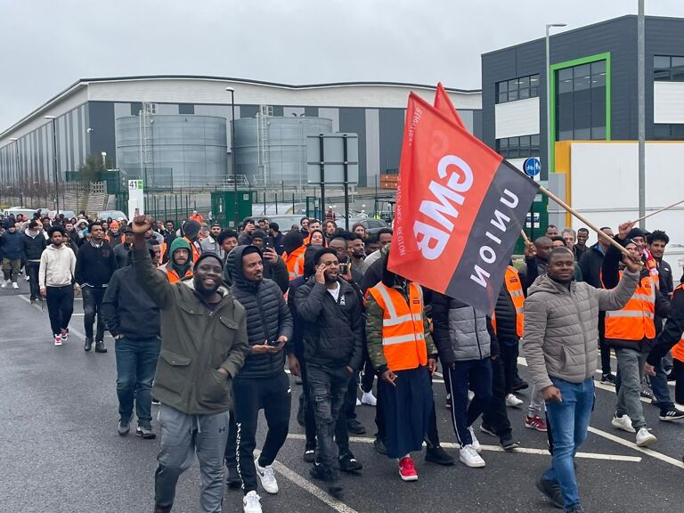 GMB - Birmingham Amazon workers join strike action