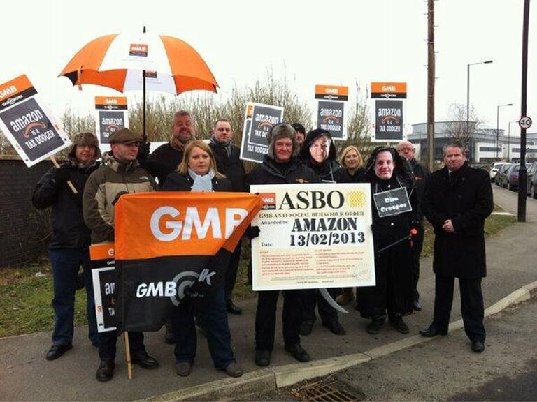 GMB - Amazon workers stage first ever UK strike