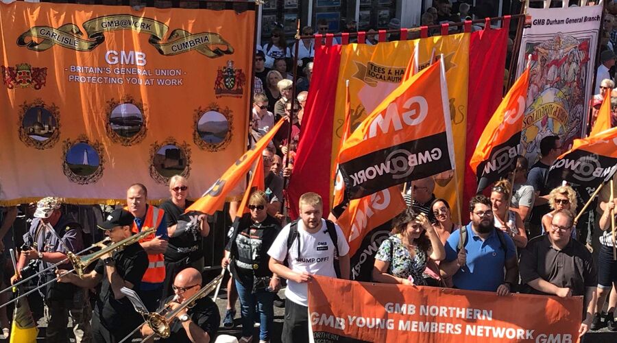 GMB Trade Union - Construction workers protest over 'derisory' pay offer