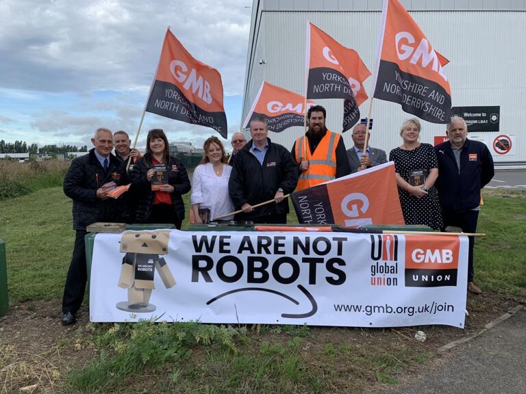 GMB - Amazon worker protests continue over pathetic pay offer