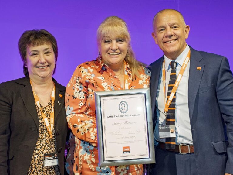 GMB - Glasgow equal pay campaigner receives prestigious award