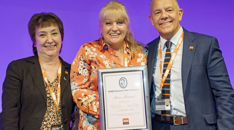 GMB Trade Union - Glasgow equal pay campaigner receives prestigious award
