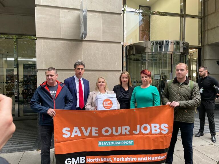 GMB - Up to 1,000 strong march for Doncaster Sheffield Airport