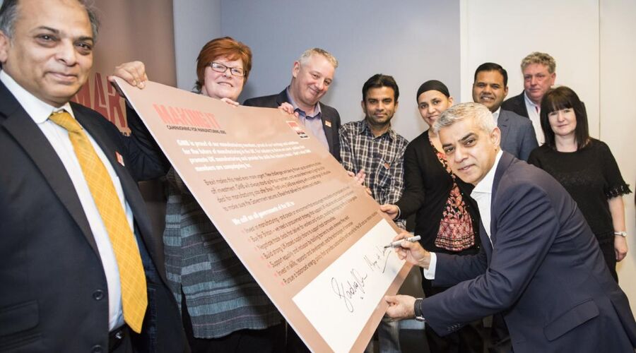 GMB Trade Union - London Mayor Sadiq Khan signs up to 'Making It' campaign