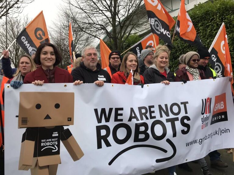 GMB - Black Friday protest across UK and unions and charities join forces to 'Make Amazon Pay'
