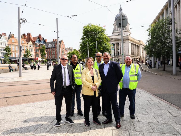 GMB - ‘Groundbreaking’ Police support for Nottingham tram.