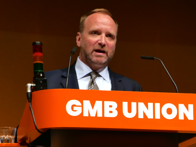 GMB - GMB boss issues challenge to Labour