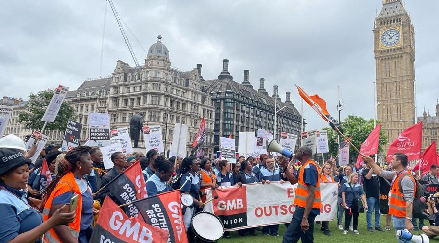 GMB Trade Union - Hospital workers march on Downing Street