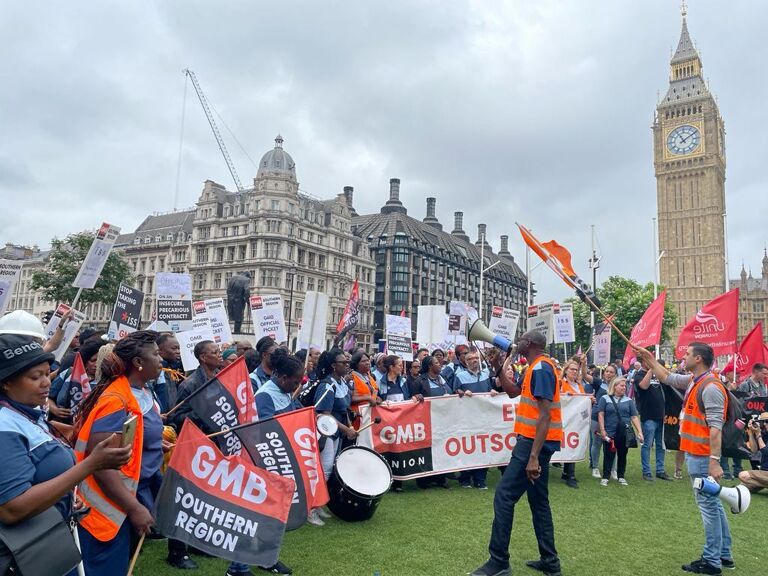 GMB - Hospital workers march on Downing Street